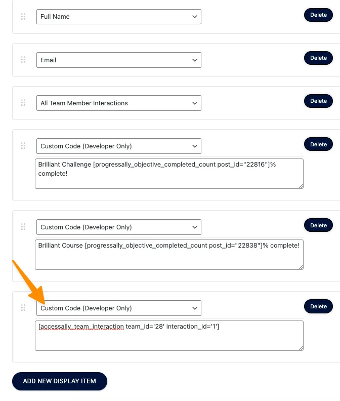 Custom Code Developer Option 2