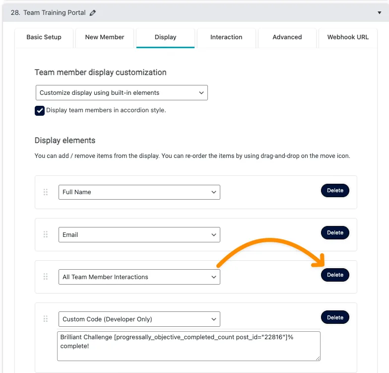 Delete All Team Interactions