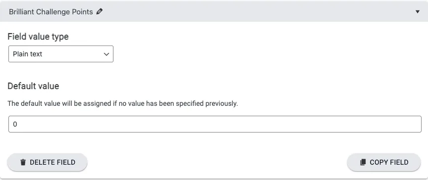 Field Value Type