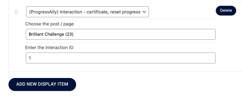 ProgressAlly Reset Progress Interaction