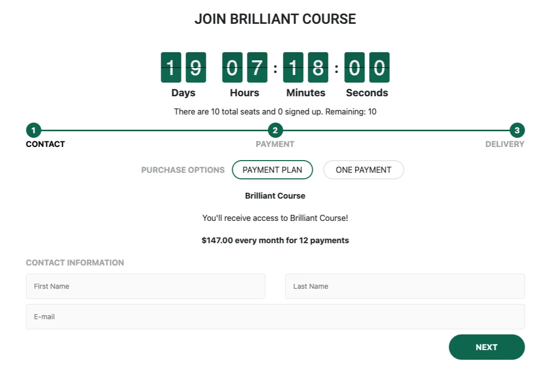 Toggle Enrollment Limit
