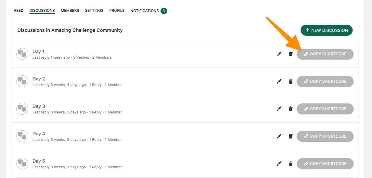 CommunityAlly Copy to Clipboard optoin