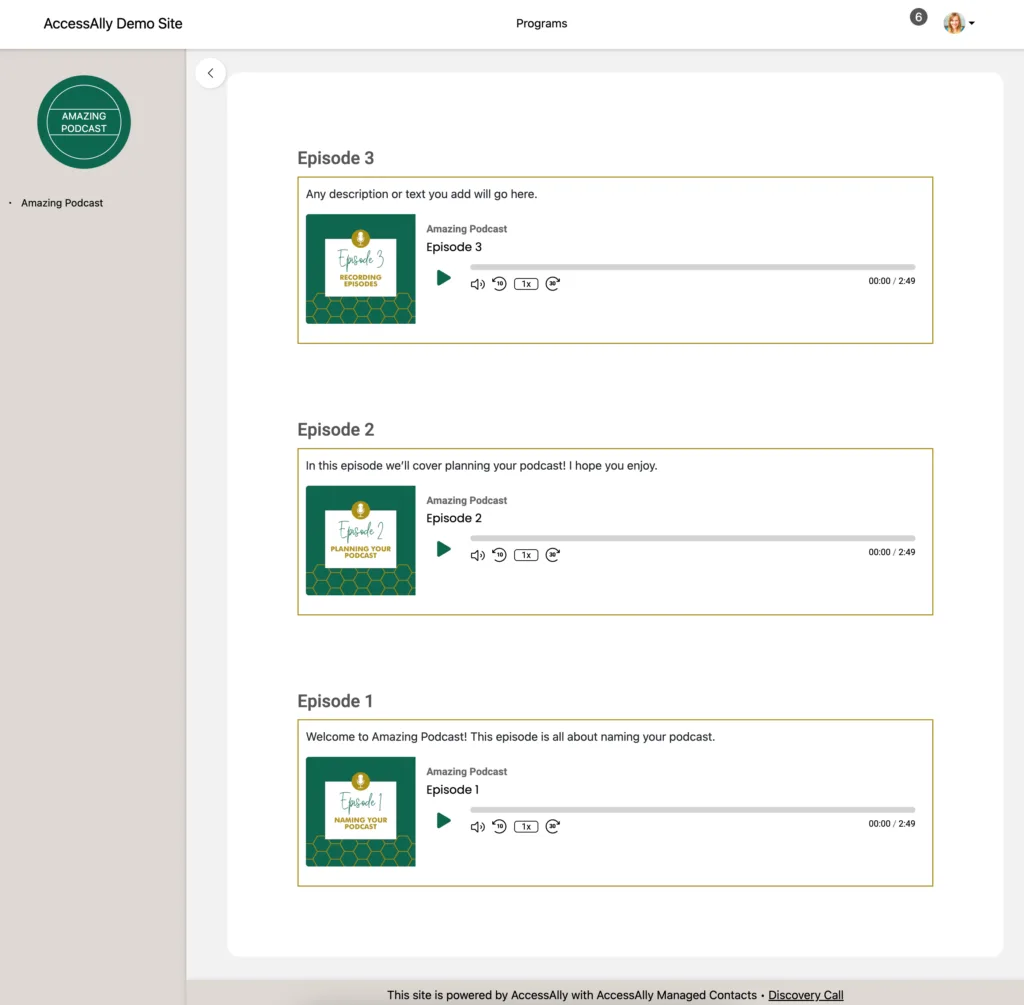 AccessAlly Podcast Outcome Image