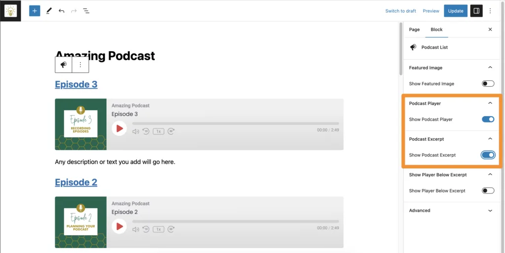 Customize Playlist Settings