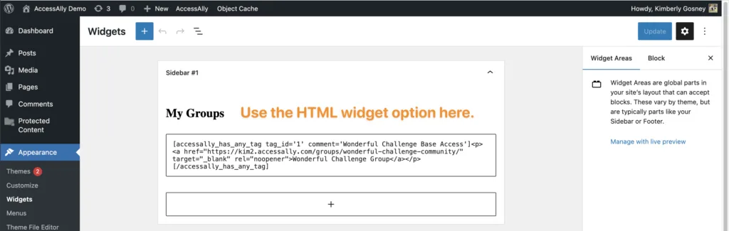 HTML Widget