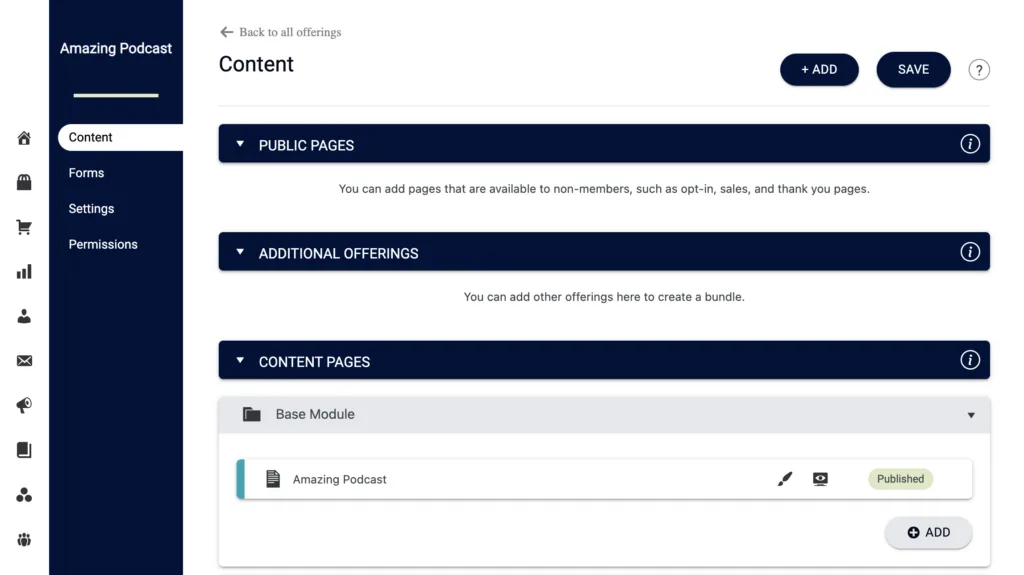Single Page Membership Offering