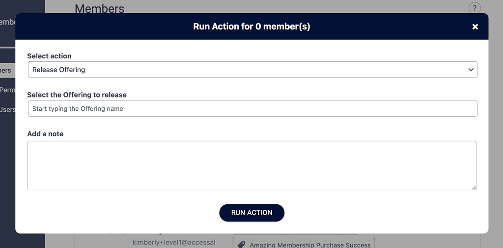 Action for Members
