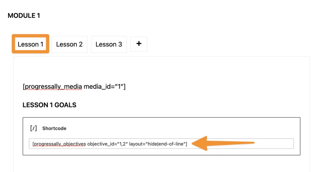 Add progress to each lesson tab