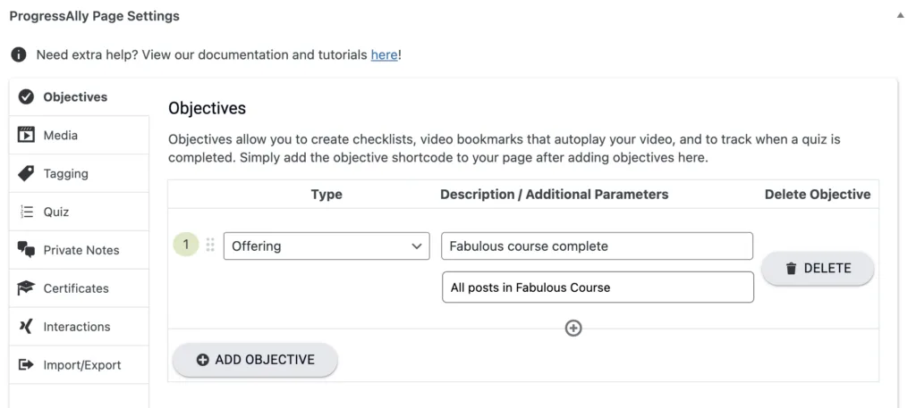 Offering Objectives all pages