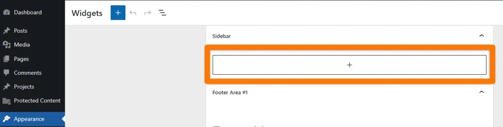 Sidebar Widget Area
