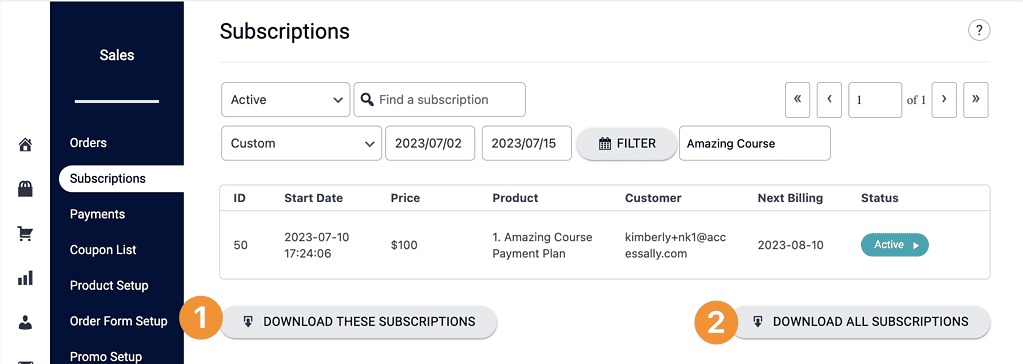 Subscriptions Download