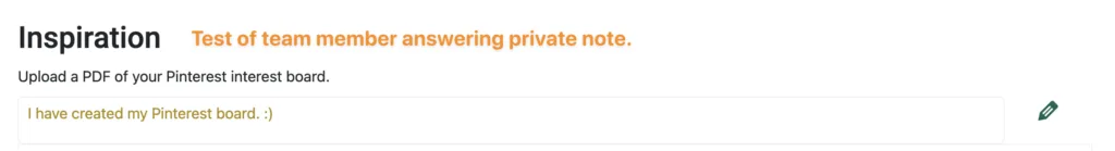 Team Member Private Note Test