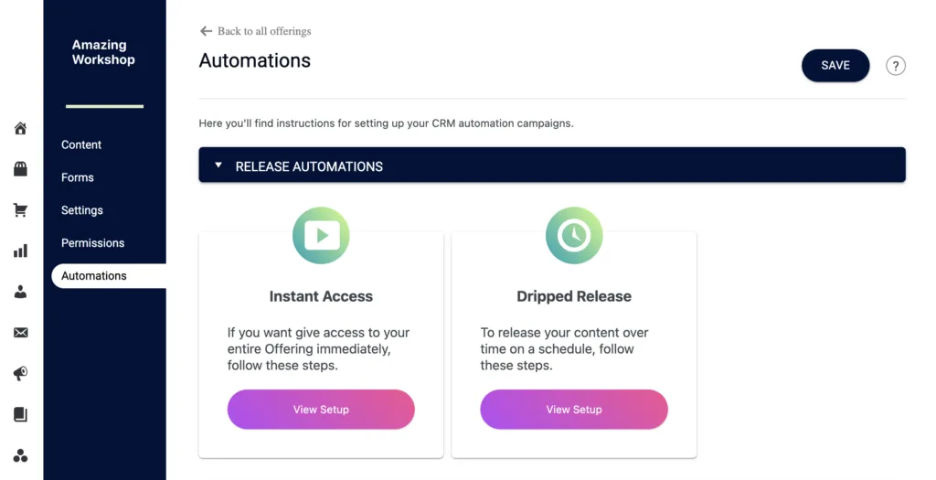 Workshop Automations