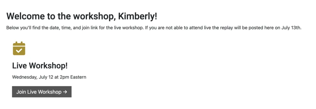 Workshop Content Pre Event