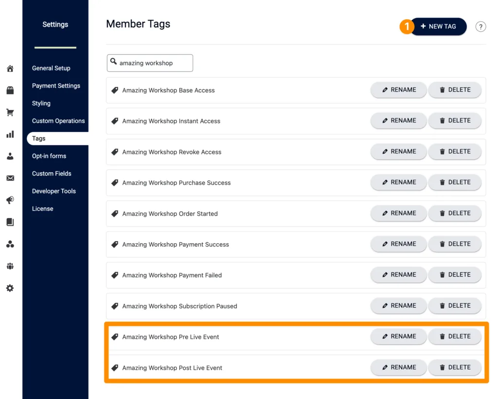 Workshop Identification Tags