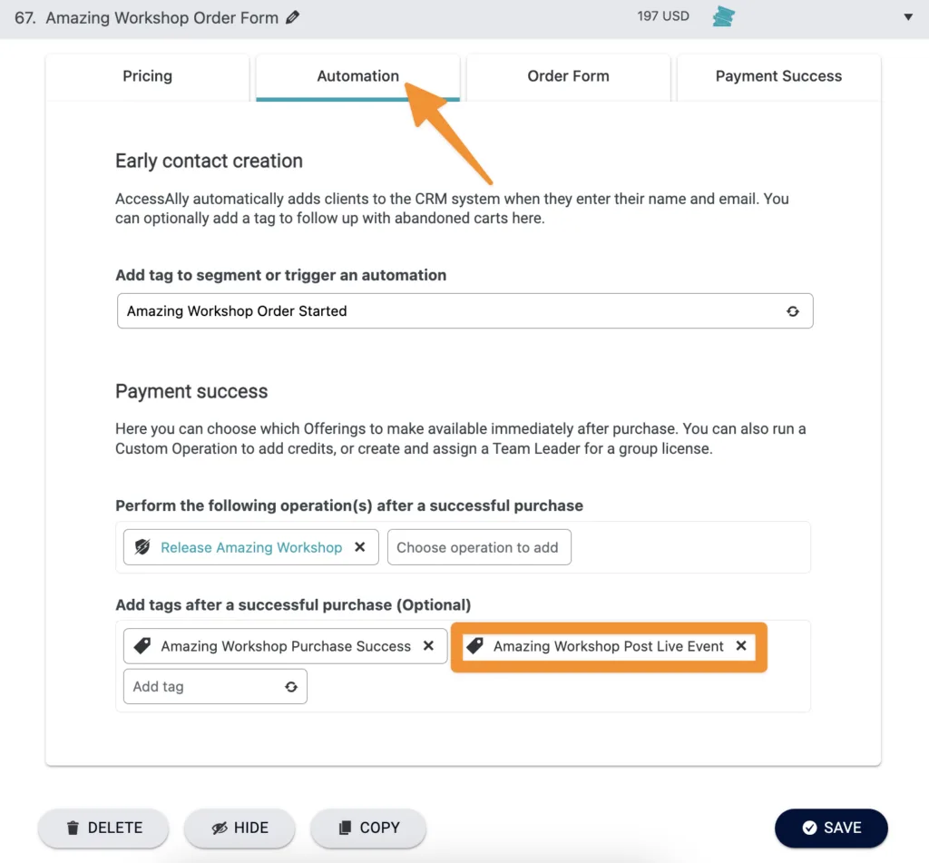 Workshop Post Live Event Update