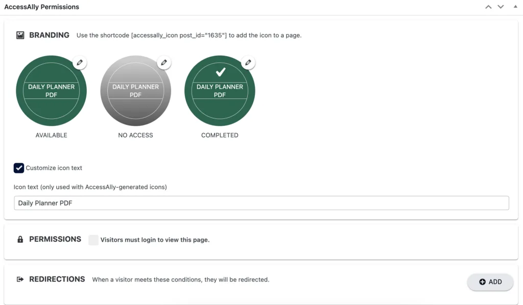 Permissions Protected Content