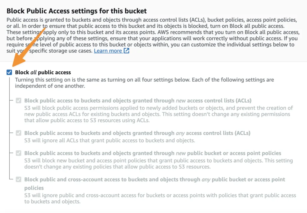 Amazon S3 Block Public Access