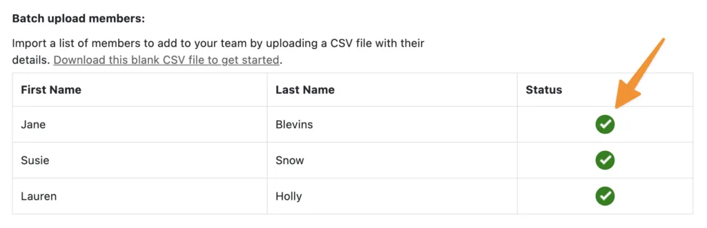 Batch Upload Status