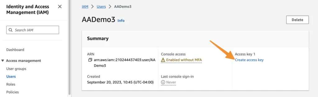 IAM User Step 9