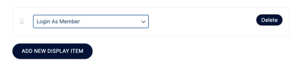 Login as Member Option
