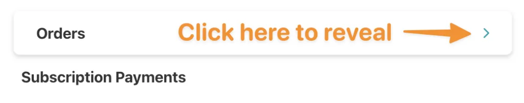 Orders Reveal section