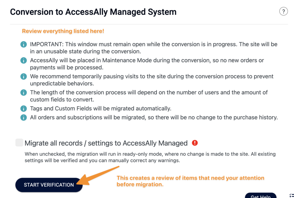 Verification Migration