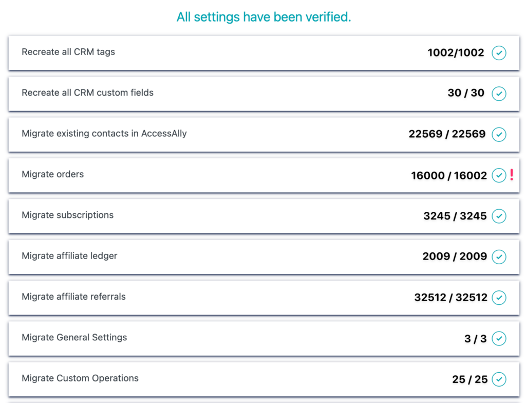 Verification Settings 