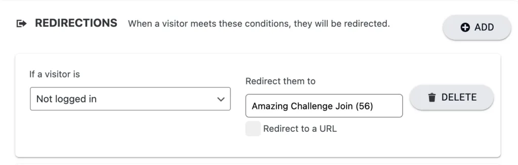 AccessAlly Redirection Opt-in