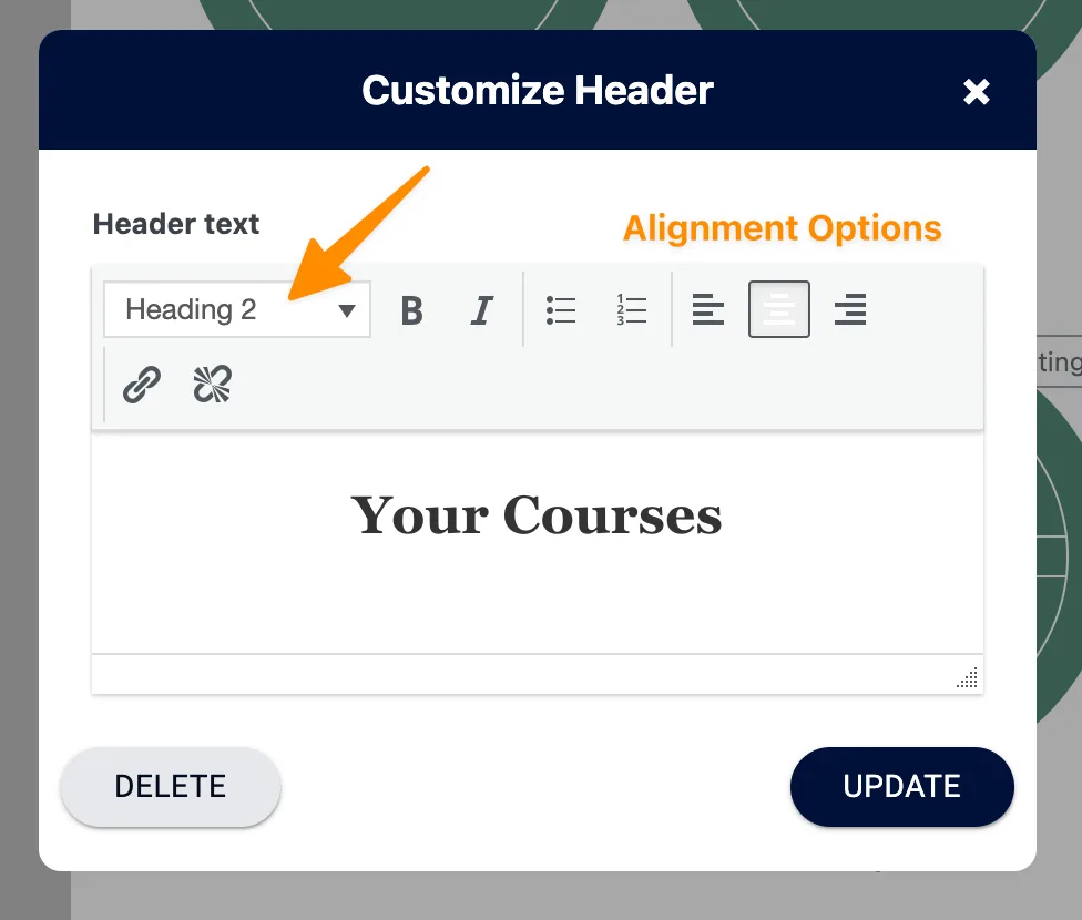 Centering Headings in AccessAlly Offerings Dashboard