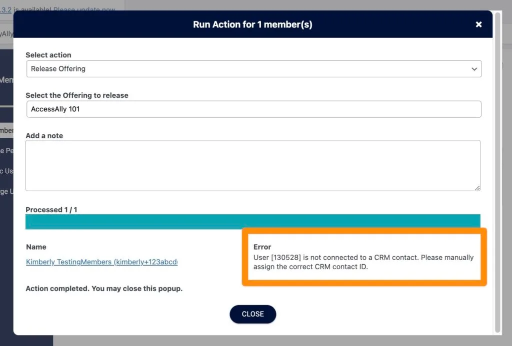 Manually With CRM Error