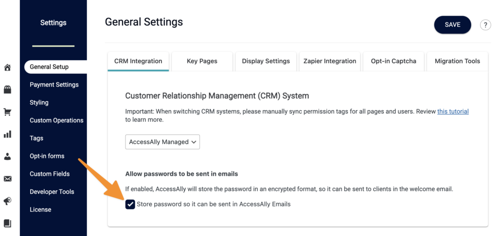 AA Managed Contacts Store Passwords