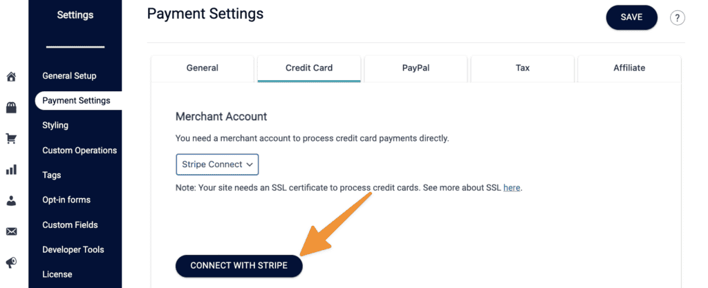 Activate Stripe Connect in AccessAlly