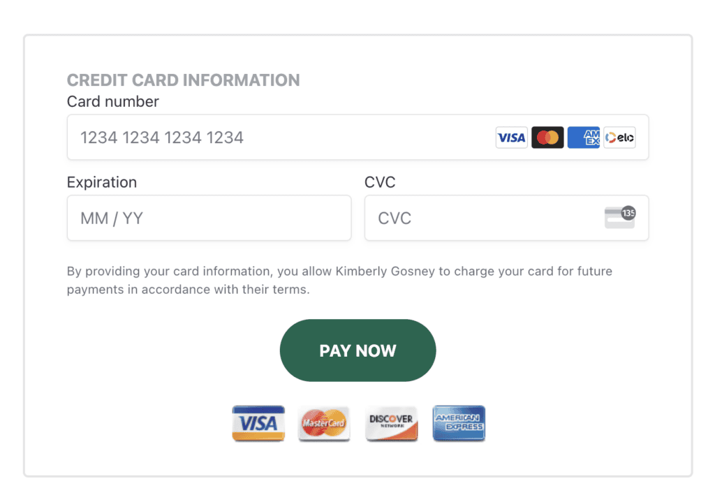 Stripe Credit Card View in AccessAlly