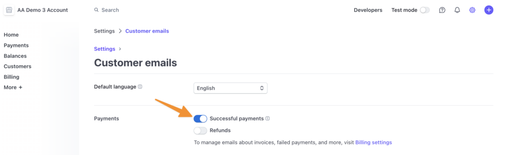 Stripe Email Settings Successful Payment in AccessAlly