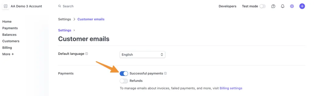 Stripe Email Settings Successful Payment in AccessAlly