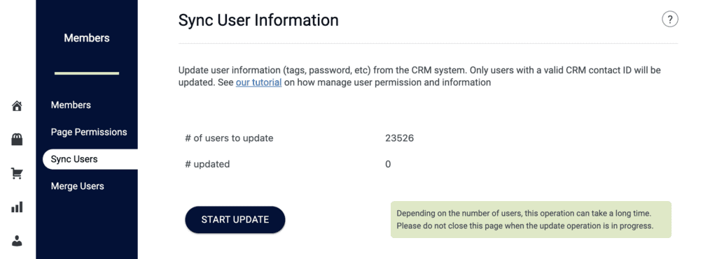 Sync User Information in AccessAlly