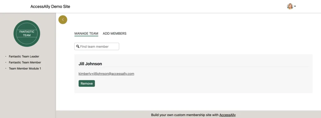 Manage Team View in AccessAlly | KB AccessAlly