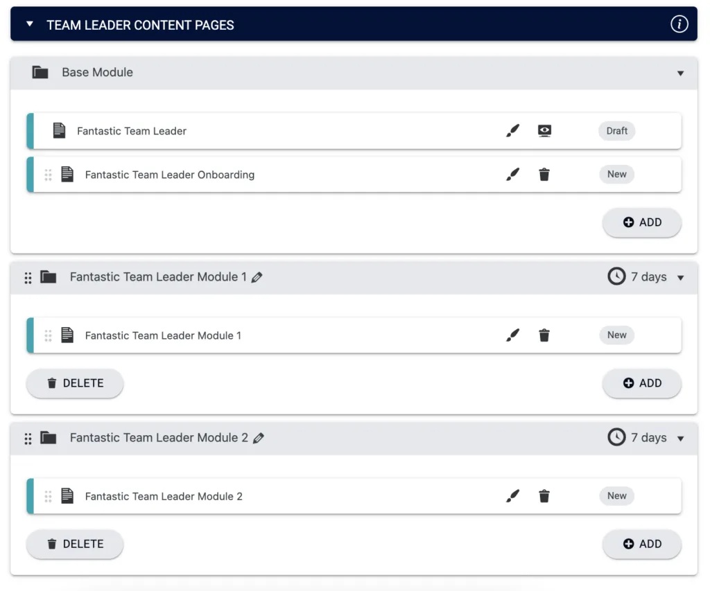 Pages in Leader Content in AccessAlly | KB AccessAlly