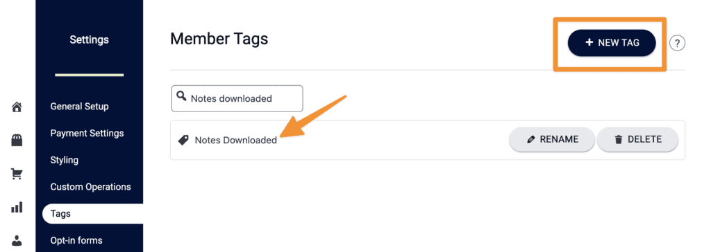 Add new tag example in AccessAlly