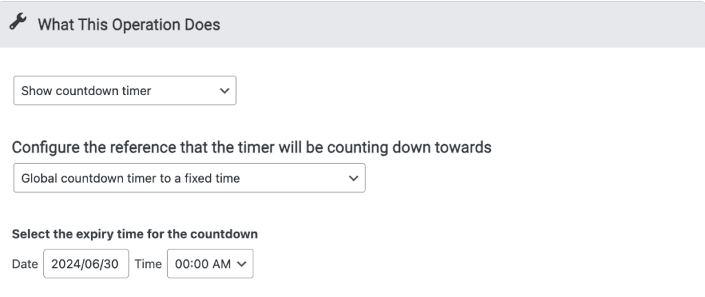 Global countdown timer in AccessAlly