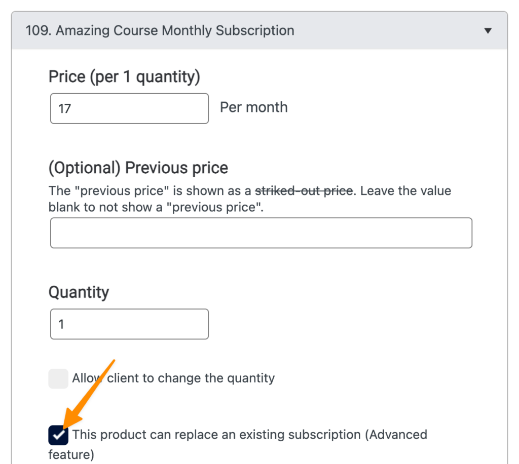 Replace Existing Subscription in AccessAlly